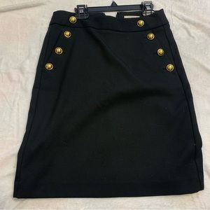Ann Taylor Loft Black sailor Pencil skirt 0P